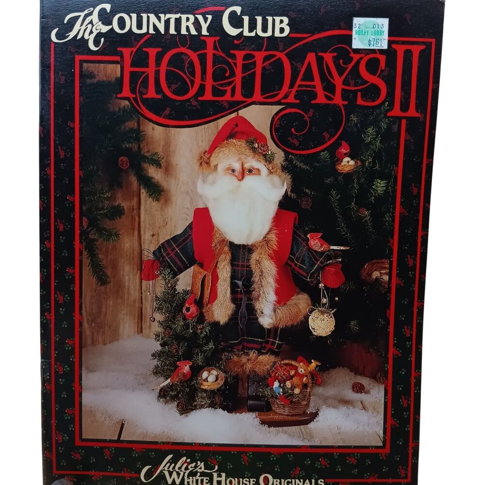 The Country Club Holidays II Santa Figure Kit Julies White House Originals Vinta